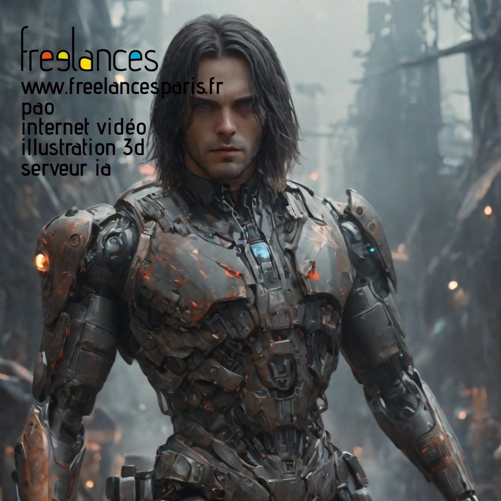 Pao mise en page internet vidéo illustration 3d serveur IA générative AI freelance paris studio de création magazines o08kfdt0